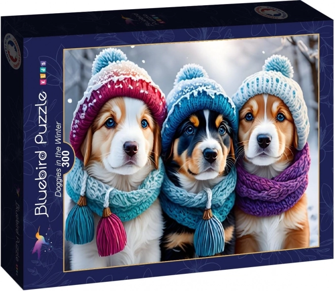 Puzzle Cagnolini in inverno 300 pezzi BLUEBIRD