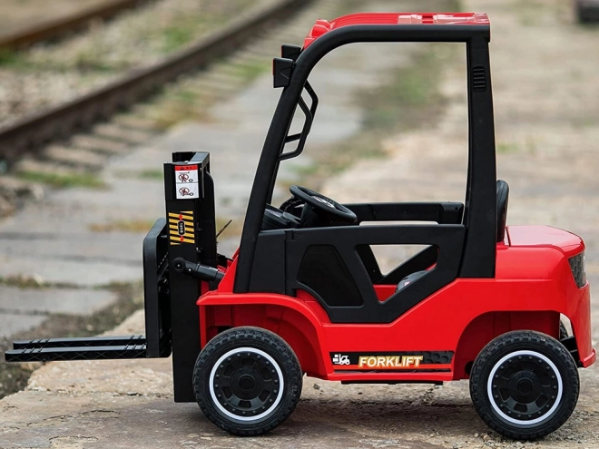 Carrello elevatore a batteria con telecomando – rosso