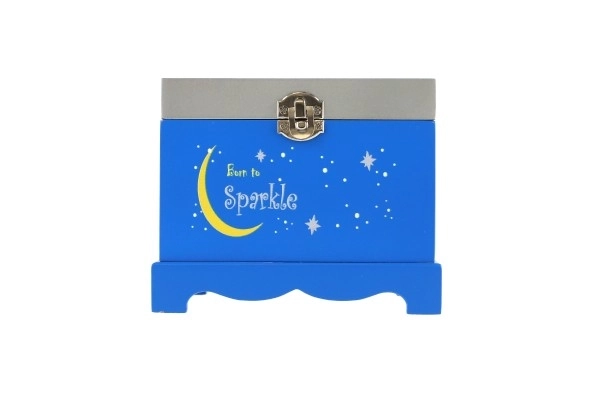 Gioielliere musicale unicorno in legno azzurro