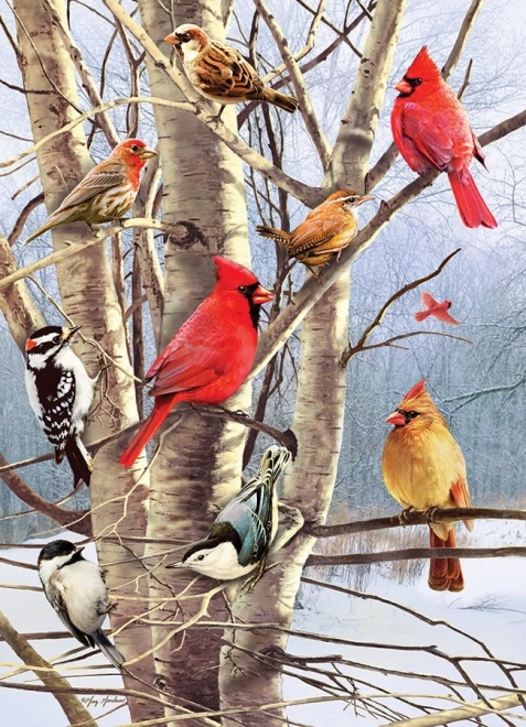 Puzzle Uccelli in Inverno 1000 Pezzi