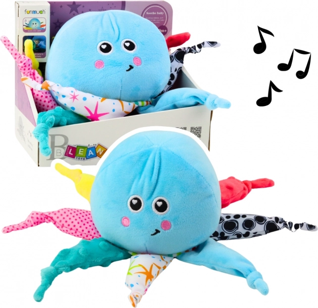 Polpo di peluche che dorme con proiettore e melodie
