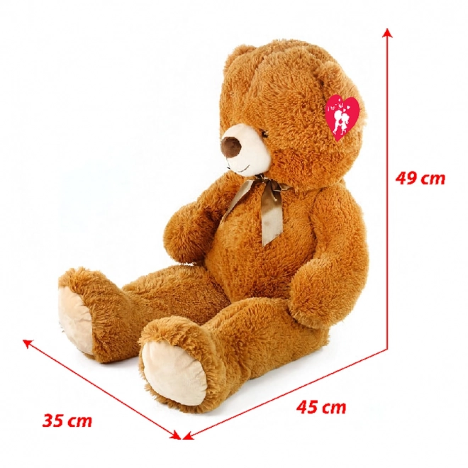 Grande orso di peluche Oskar con etichetta di carta 90 cm