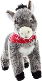 Asinello di peluche con fazzoletto 30 cm