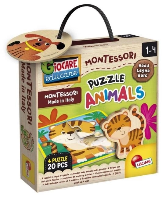 Puzzle Animali Montessori in Legno