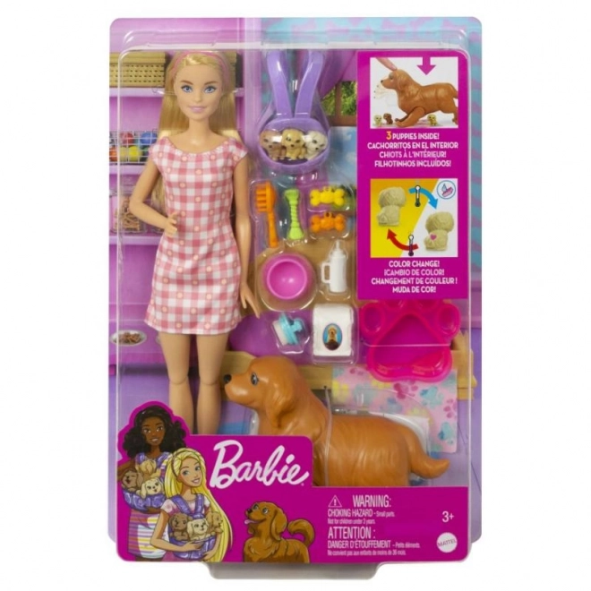 Set di gioco Barbie cuccioli appena nati