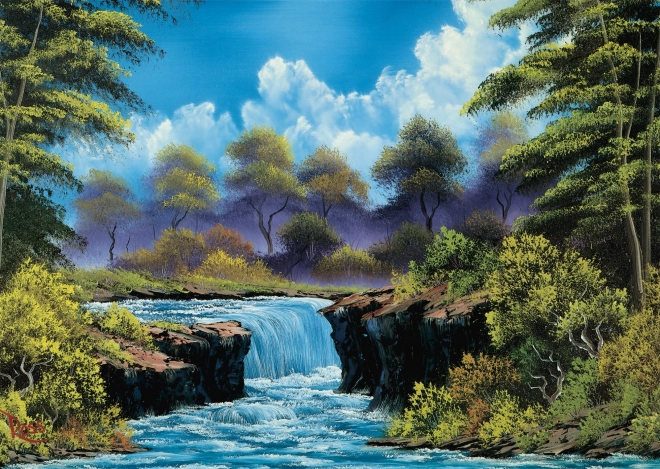 Puzzle Bob Ross: Cascata nel Bosco 1000 Pezzi