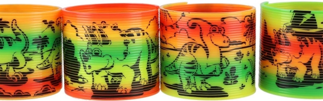 Spirale di plastica con motivo dinosauri 7,5cm