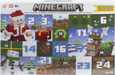 calendario dell’Avvento Minecraft 2024 con figurine e accessori