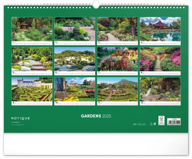 Calendario da parete Giardini 2025