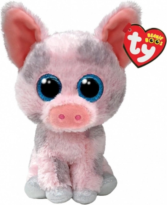 Peluches TY maialino rosa Hambone 15 cm