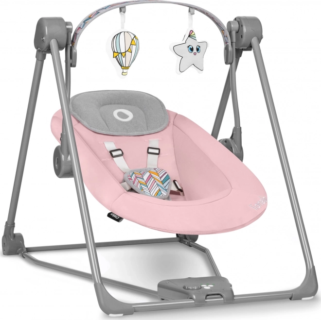 Sedia a dondolo per bambini Otto Rosa Lionelo – Baby Rosa