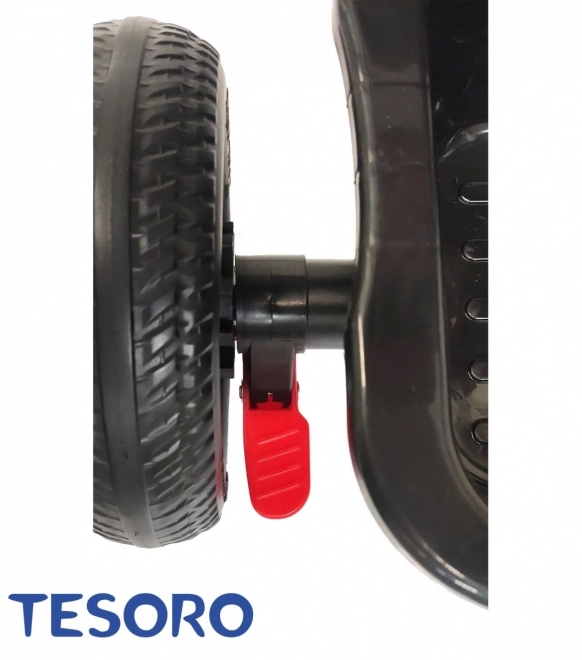 Triciclo girevole 360 TESORO con telaio bianco - blu navy