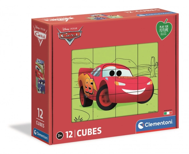 Clementoni cubi illustrati auto, 12 pezzi