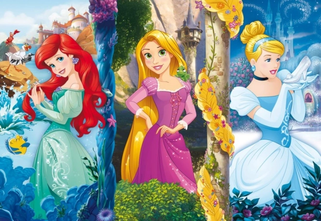 Puzzle MAXI 60 Pezzi Principesse Disney: Ariel, Rapunzel e Cenerentola