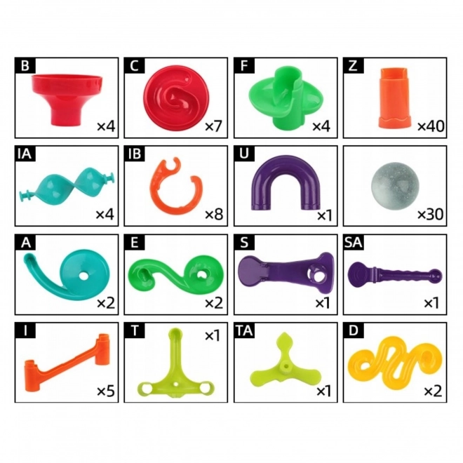 Spirale Pista per Biglie WOOPIE 113 Pezzi