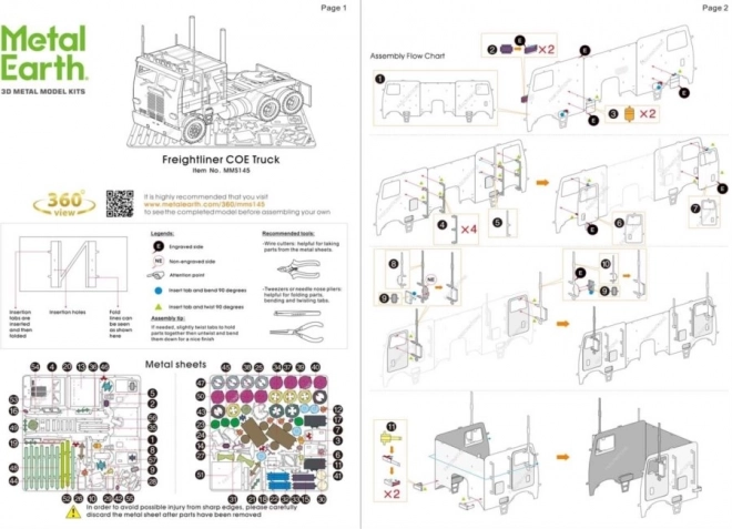 Puzzle 3D camion Freightliner METAL EARTH