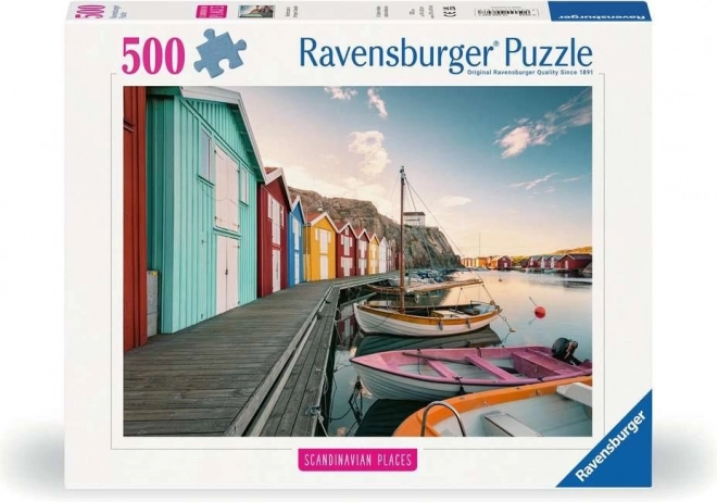 Puzzle Ravensburger Scandinavia: Cantiere Navale a Smögen, Svezia