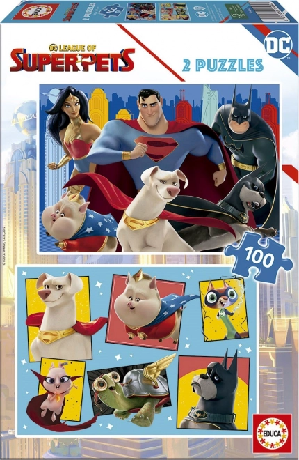 Puzzle EDUCA DC League Super Pets 2x100 Pezzi