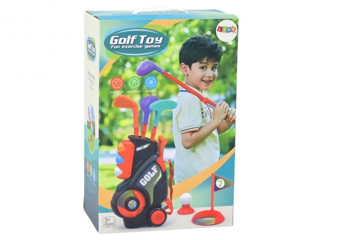 Set da mini golf per bambini con carrello a ruote