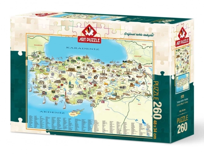 Puzzle Mappa Culturale della Turchia 260 Pezzi