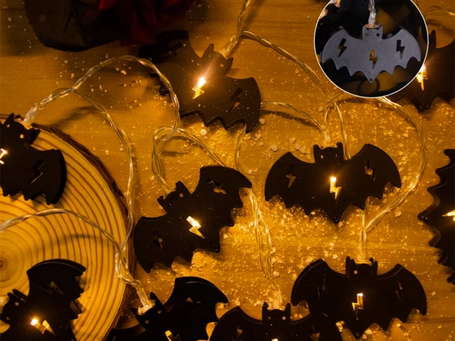 Lampada decorativa di Halloween a LED 200cm con pipistrelli