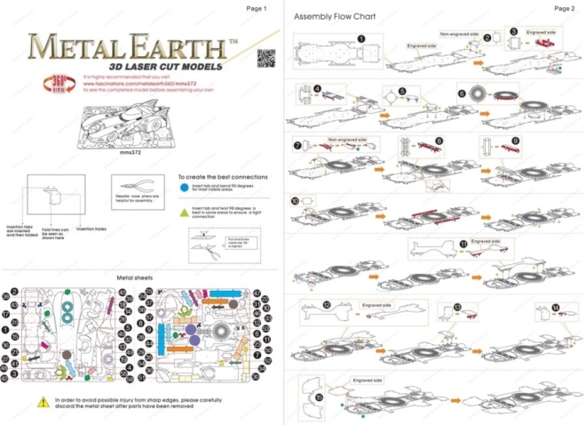 Puzzle 3D Metal Earth Batmobile 1989