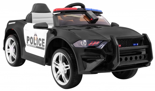 Auto elettrico per bambini GT Sport Polizia nero
