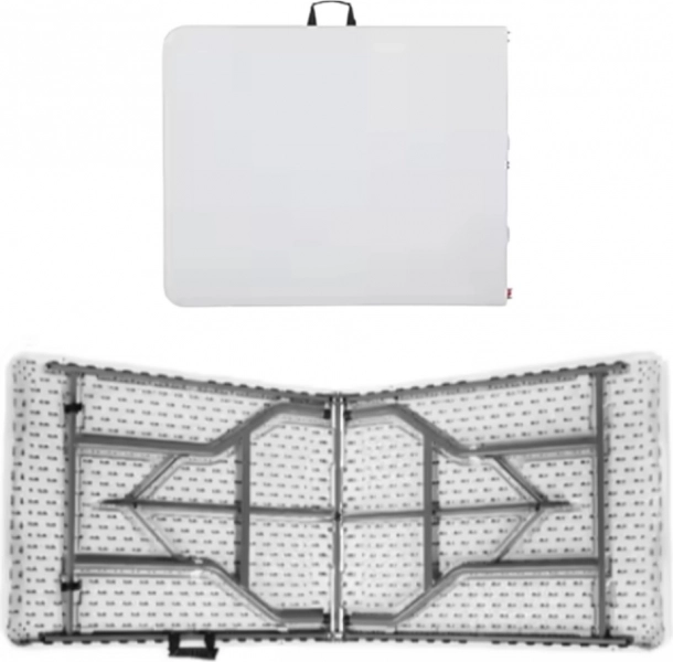 Tavolo pieghevole bianco per banchetti 180 x 74 cm