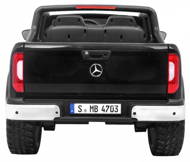 Mercedes Benz classe X per bambini nero + telecomando + 4x4 + MP4 + portapacchi + LED + EVA