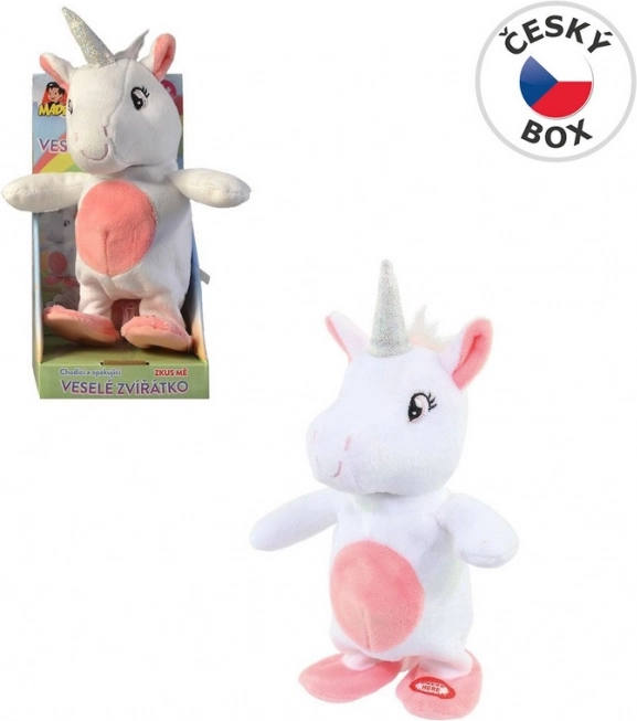 Unicorno che cammina e ripete