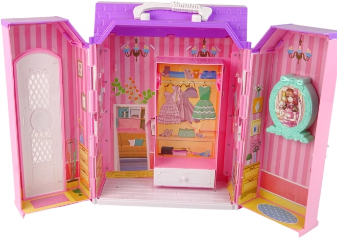 Dollhouse Armoire con Specchio e Valigetta