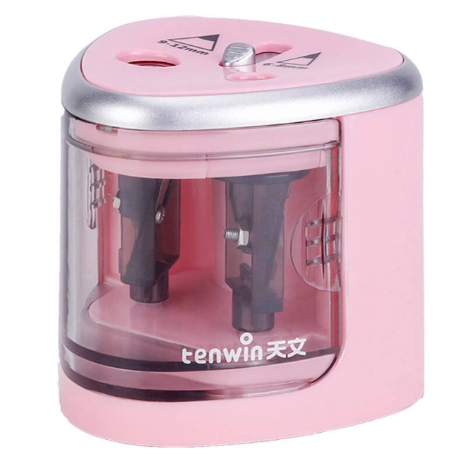 Temperamatite elettrico Tenwin con doppio foro (rosa)