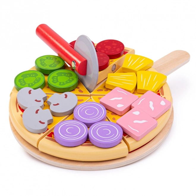 Pizza in legno da tagliare Bigjigs Toys