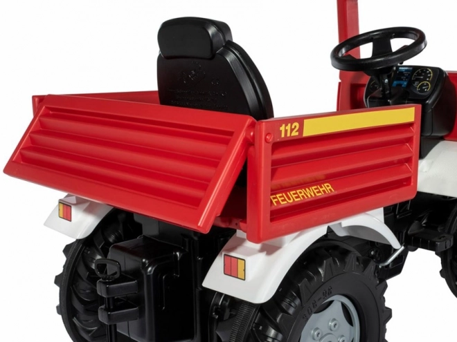 Camion dei pompieri per bambini Mercedes Unimog a pedali