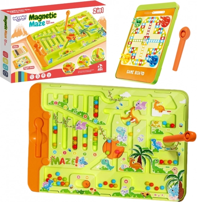 WOOPIE Labirinto Magnetico 2 in 1 Gioco Ludo