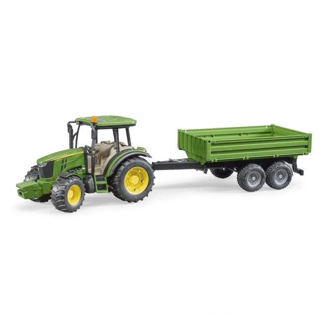 Trattore Bruder John Deere con rimorchio