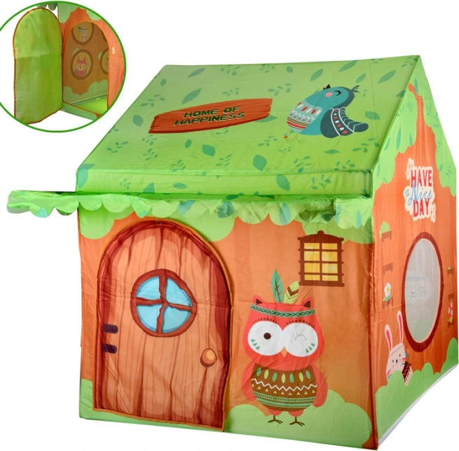 Tenda colorata per bambini a forma di casetta Amici del Bosco con borsa
