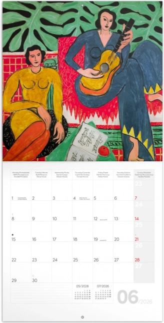 Calendario per appunti di Henri Matisse 2026
