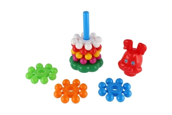 Piramide ad anelli in plastica 26cm per bambini