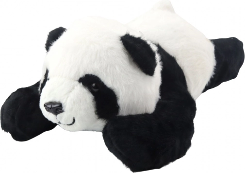 Panda di peluche sdraiata 30 cm bianco e nero