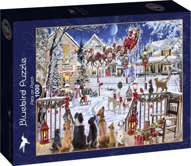 Puzzle Cani sulla veranda 1000 pezzi