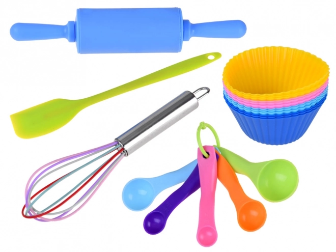 Set da cucina con grembiule e formine per bambini