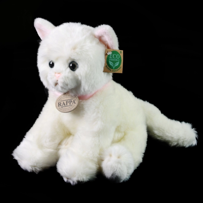 Gatto di Peluche Seduto Bianco 25 cm ECO-FRIENDLY