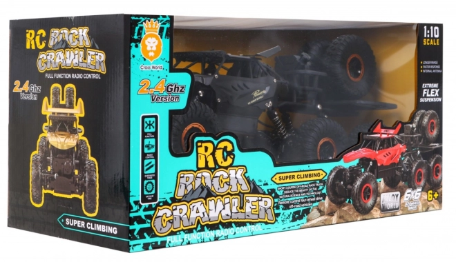 Crawler per bambini 6+ telecomandato 1:10 con trazione 6x6 e ruote di scorta