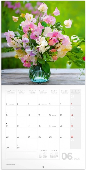 Calendario per appunti Fiori 2026