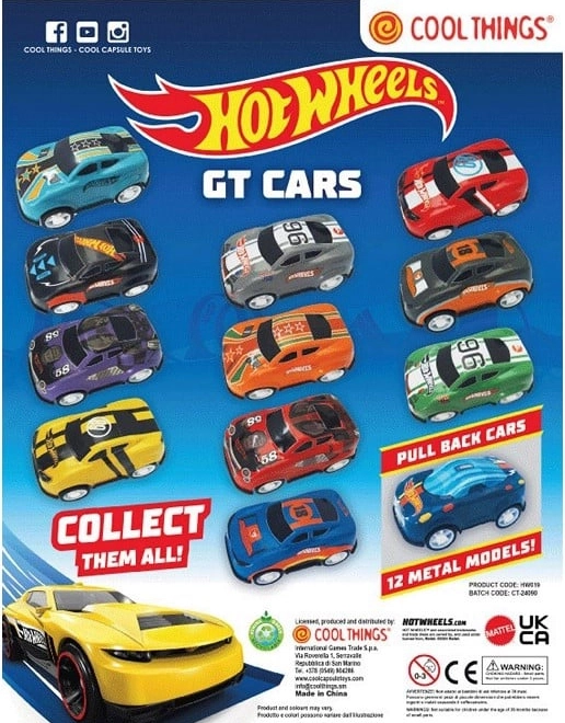 Auto Hot Wheels GT in Capsule 65 mm