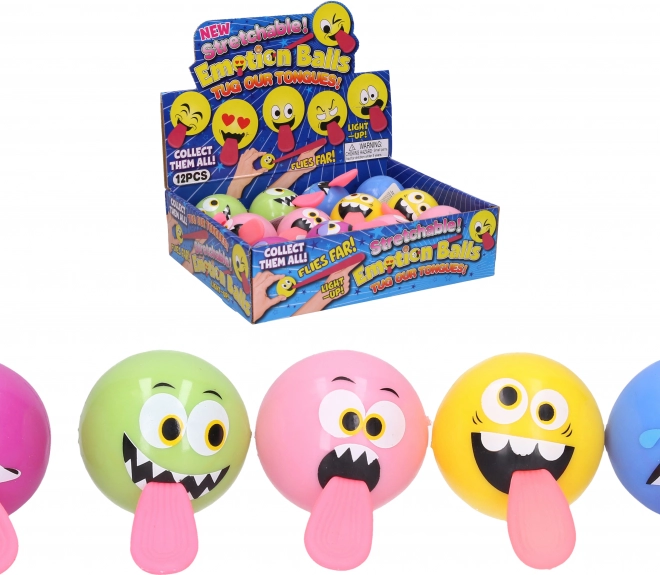 Pallina luminosa con sorriso e lingua 5,5 cm