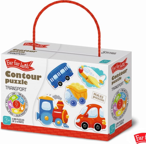 Puzzle trasporto Far Far Land per bambini