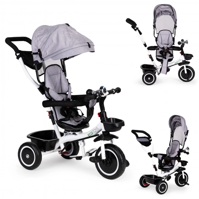 Triciclo con sedile girevole 360° ECOTOYS grigio