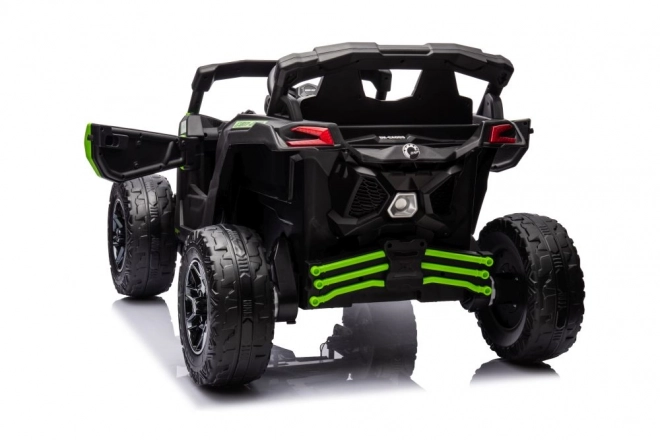 Auto a batteria buggy verde Can-Am